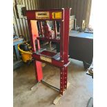 Amrox 20-Ton Hydraulic H-Frame Shop Press, 24" Between Uprights, Adjustable Rail
