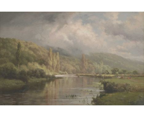 Edward Henry Holder (1847-1922)A view of the Thamessigned 'E Henry Holder' and dated 1912 l.l., oil on panel29 x 45cmConditio