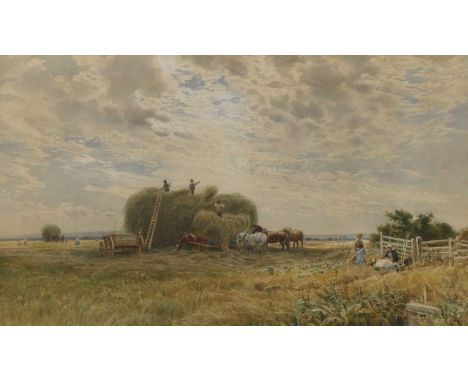 Augustus Walford Weedon (1838-1908)A harvesting scenesigned 'A W Weedon' and dated '92 l.l., watercolour54 x 90cmCondition re