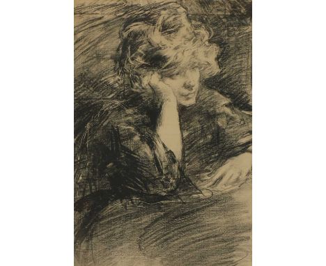 Count Albert de Belleroche (French, 1864-1944)Lili au Cafélithograph50.5 x 33cmCondition report: The paper has discoloured an