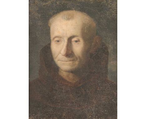 French School, 17th centuryPortrait of a Franciscan monk, head and shouldersoil on canvas44 x 33cmCondition report: Oil on a 