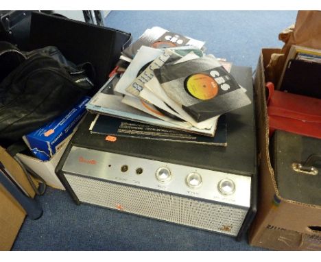 DANSETTE RECORD PLAYER, and a small collection of L.P's and singles (parcel)