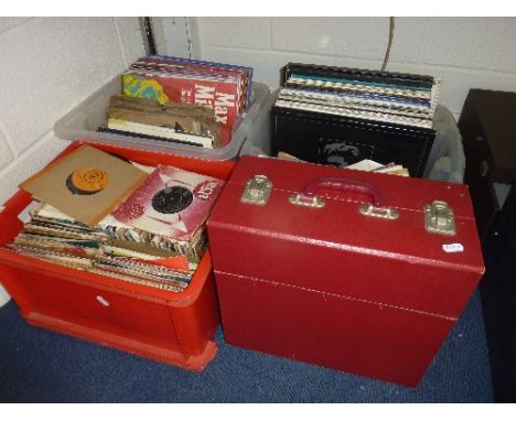 A COLLECTION OF L.P'S, SINGLES AND 78'S, including Elvis Presley (three crates and a box)