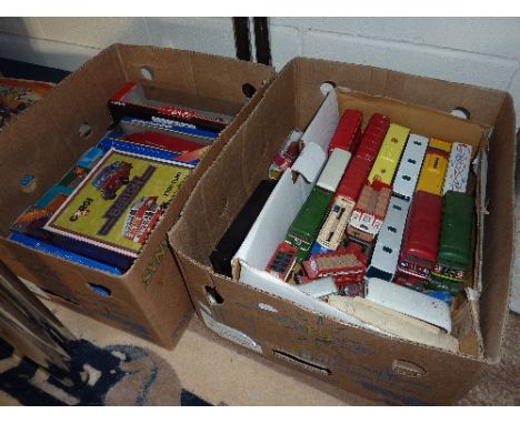 A QUANTITY OF BOXED AND UNBOXED PLAYWORN DIECAST LORRIES, BUSES AND COACHES, majority are Corgi Superhaulers, but also includ