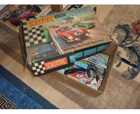 A BOXED SCALEXTRIC SET, No.60, c.1960's, Grand Touring Cars with lights, contents not checked but appears largely complete, c