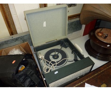 DANSETTE VIVA RECORD PLAYER, in two tone green with grey front