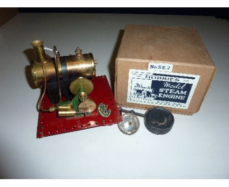 A BOXED HOBBIES LTD MODEL STEAM ENGINE, No.SE.2, c.1930's, not tested, complete with instructions and original receipt