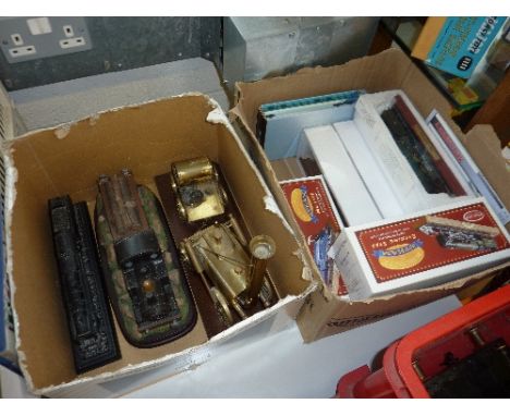 A QUANTITY OF BOXED ATLAS EDITIONS LOCOMOTIVE MODELS, two with literature, two boxed Ertl Britains Collectables 'Memories of 