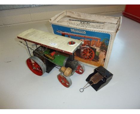 A BOXED MAMOD LIVE STEAM TRACTION ENGINE, No.TE1A, not tested but appears largely complete with accessories and literature, b