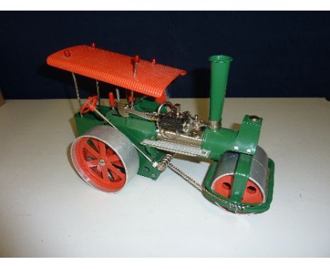 AN UNBOXED WILESCO 'OLD SMOKY' LIVE STEAM ROLLER, missing bolts from canopy, with accessories, tools and fuel, in an unassoci