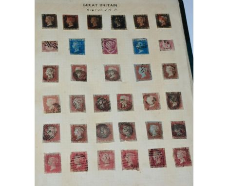 Two Utile Albums containing world, plus on loose album pages. Includes six Great Britain 1840 1d blacks F-H, L-C, L-J, P-D, R