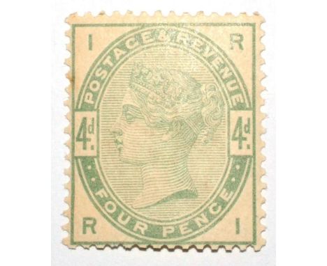 Great Britain. 1884 4d Dull Green R-I. Fresh mint