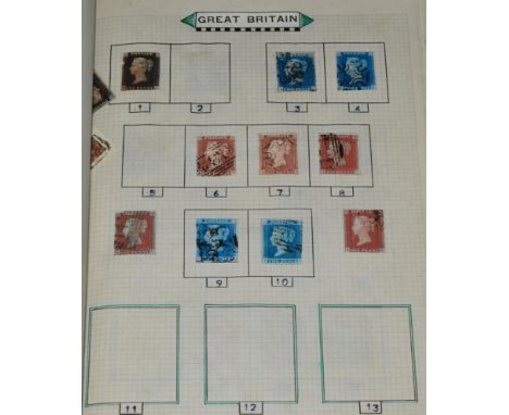 Great Britain. A small black album housing an 1840 to 1969 range of issues. Includes two 1840 1d blacks P-G and R-D (both wit