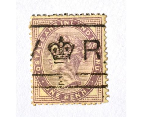 Great Britain. 1881 1d Lilac (14 dots) used with a fine part V crown R postmark