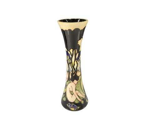 This stunning Moorcroft vase features the "Moon Shadows" pattern, designed by renowned artist Kerry Goodwin. Crafted in Stoke