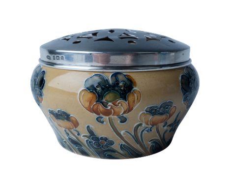 Designed by William Moorcroft, a rare and exquisite Florian Ware potpourri vase produced by James Macintyre &amp; Co., and fe