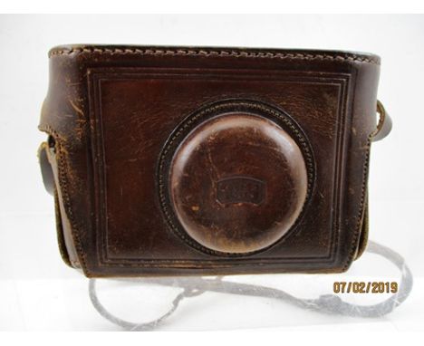 A CONTAX CAMERA, body only, in leather case 