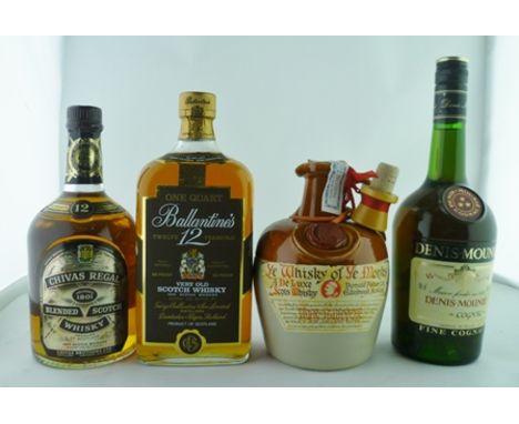 BALLANTINE'S 12 year old Very Old Scotch Whisky (1970's bottling), one quart CHIVAS REGAL 12 year old Scotch Whisky, 1 bottle