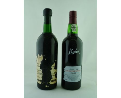 SMITH WOODHOUSE 1970 vintage port, 1 bottle KROHN 1997 LBV, bottled 2001, 1 bottle (2) 