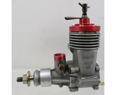 A RUSSIAN AERO MODEL ENGINE, red anodised cylinder head 