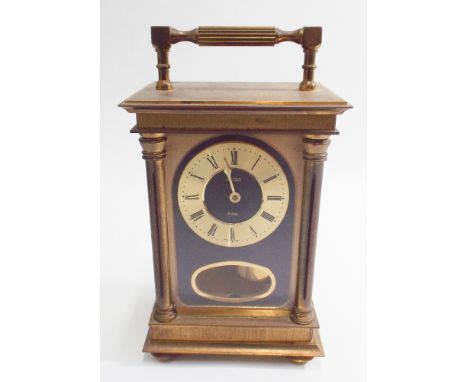 Reproduction 8 day brass carriage clock with striking movement 