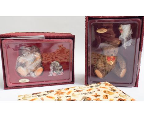 2 Limited Edition miniature Steiff ceramic bears in boxes 