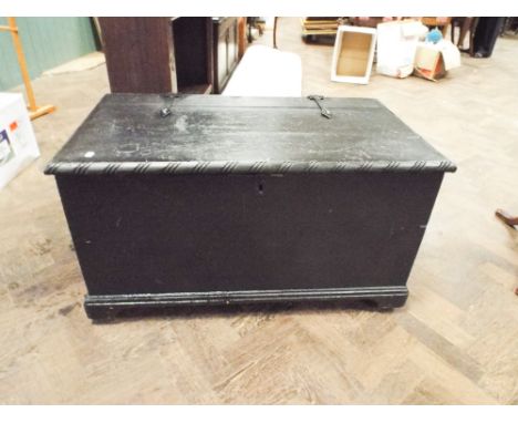Black painted pine trunk 