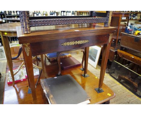 An antique French card table,&nbsp;82.5cm wide.&nbsp; 
