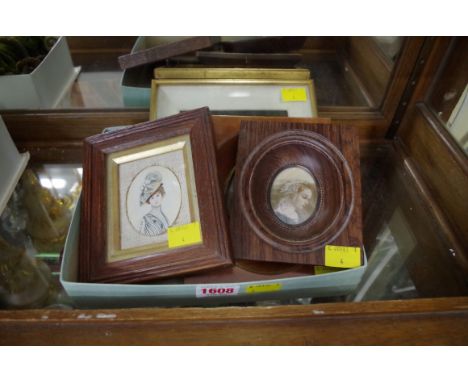 Four various portrait miniatures,&nbsp;to include a nude. 