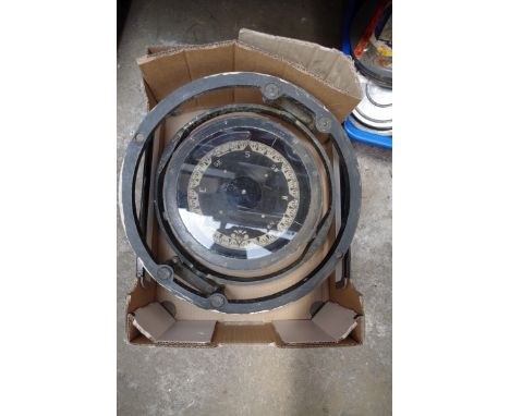 A ships gimbal mounted compass, 33cm wide. 