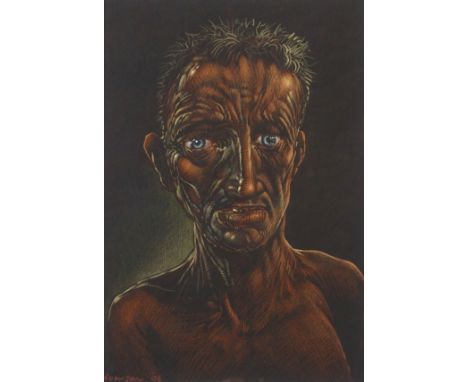 •PETER HOWSON OBE (Scottish b. 1958) THE VISION Pastel and gouache, signed, 29 x 20cm (11 1/2 x 8")