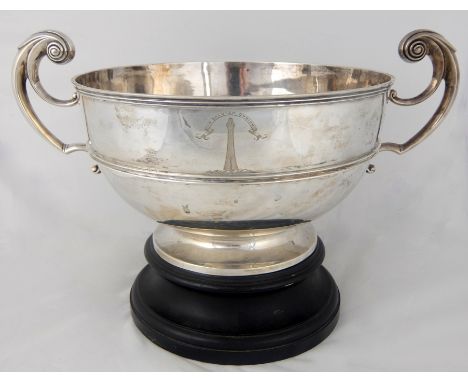 Of Lighthouse Interest; An Edwardian silver presentation punch bowl by Hamilton and Inches, Edinburgh 1901, of circular shape