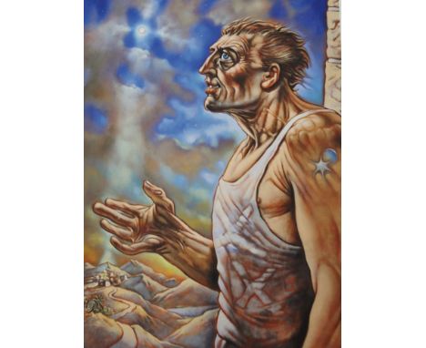 •PETER HOWSON OBE (Scottish b. 1958) ARTABAN Archival digital pigment print, signed and dated 2014, also signed by Alex Salmo