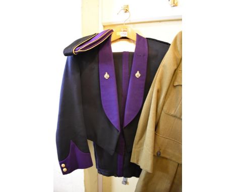 A vintage Royal Army Chaplains' Department mess dress uniform,&nbsp;comprising jacket, trousers and cap. 