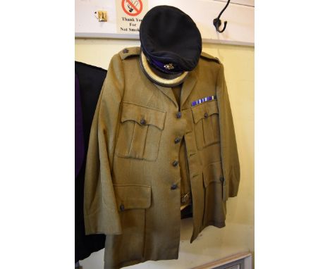 A vintage Royal Army Chaplains' Department service dress uniform;&nbsp;comprising tunic, two pairs of trousers and No 1 hat. 