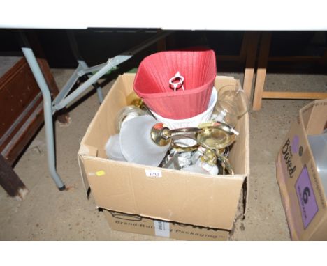 A box of various light fittings