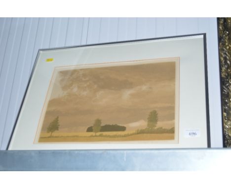 A pencil signed limited edition print of a landscape scene