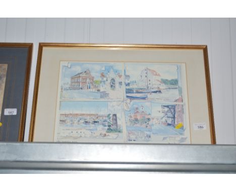 A Derek Pearson pencil signed print entitled "Woodbridge Sketches"