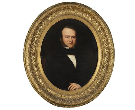 FRENCH SCHOOL (19TH CENTURY)Portrait of M. Traymondon a St. Chamond and his wifeA pair, oval, oil on canvas, 72 x 57cmInscrib