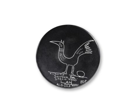 WIFREDO LAM (1902-1982)Sans titre  1975 signé, daté 1975 et inscrit A l'amitié souvenir pour Stelio Tomei Albisola Mare assie