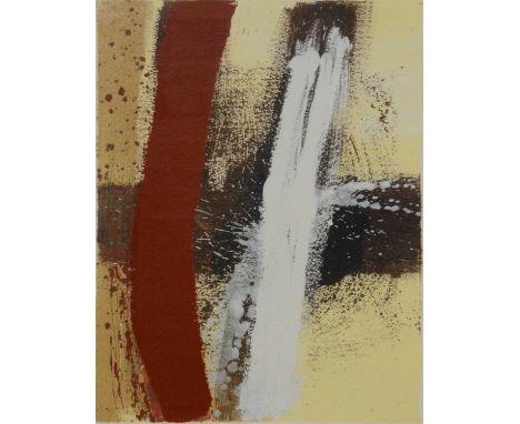 Wilhelmina Barns-Graham,Venetian Red, Yellow, Ochre, Black White &amp; Lemon,silkscreen in twenty colour on moulins du gue pa