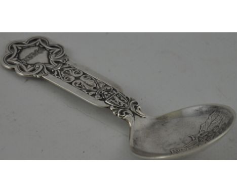 A Norwegian silver caddy spoon