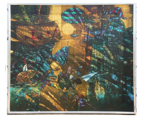 § Tomasz Setowski (Polish b. 1961), Peter Pan, acrylic on canvas, bears label on stretcher, 150 x 168cm. Framed Please note t