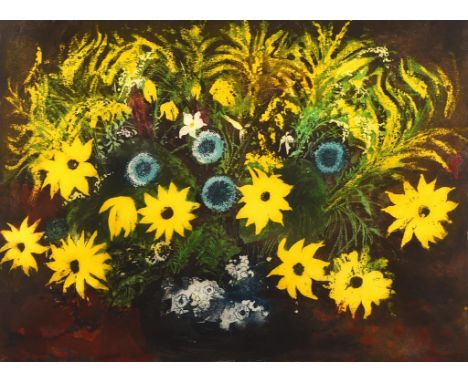 § John Piper (British 1903-1992), Yellow Flowers 1987, colour etching with aquatint, signed lower right, numbered 31/100 lowe