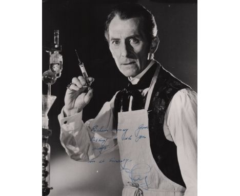 CUSHING PETER: (1913-1994) English Actor, famous for his roles in the Hammer Films, as well as portraying Doctor Who, Sherloc