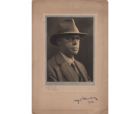 DUNHILL ALFRED: (1872-1959) English Tobacconist, Entrepreneur &amp; Inventor. A rare vintage signed 9.5 x 14 photograph of Du