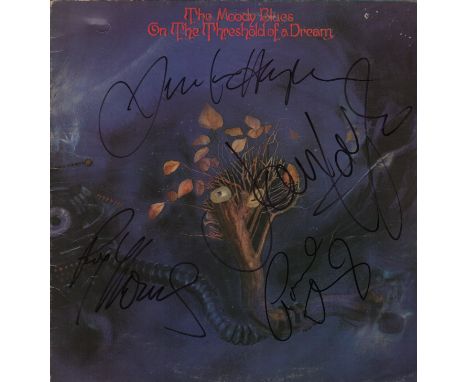 MOODY BLUES THE: Signed album record sleeve for On The Threshold of a Dream (1969) by four members of the English rock band i
