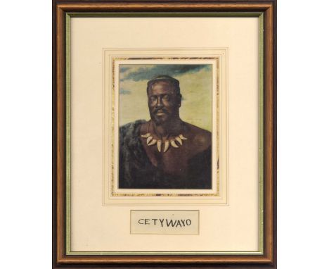 CETSHWAYO: (c.1826-1884) King of the Zulu Kingdom 1873-79 and its leader through the Anglo-Zulu War of 1879. Cetshwayo famous