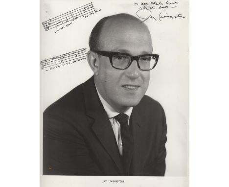 LIVINGSTON JAY: (1915-2001) American Composer whose works included the popular Christmas song Silver Bells. Vintage signed an