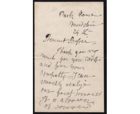 [TENNYSON ALFRED]: (1809-1892) English Poet Laureate 1850-92. TENNYSON MATILDA (1816-1913) Younger sister of Alfred Tennyson.